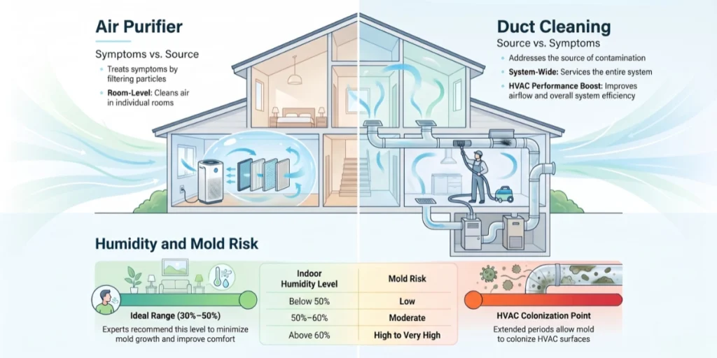 Air Purifier vs. Air Duct Cleaning